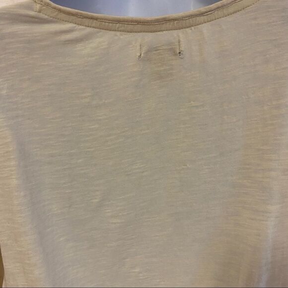 LUCKY BRAND LIVE IN LOVE LONG SLEEVE BLOUSE SIZE M Medium  CREAM - Picture 5 of 6